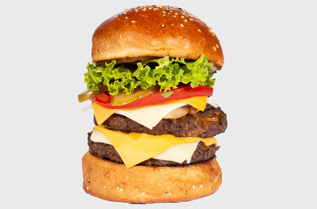 A loaded burger built on a soft Silver Grain bun
